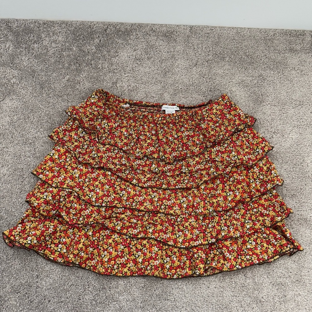 Connection 18 pull on boho floral skirt - XL